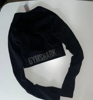 Gymshark Adapt Seamless Black Cropped Long Sleeve Size xs thumbnail 4