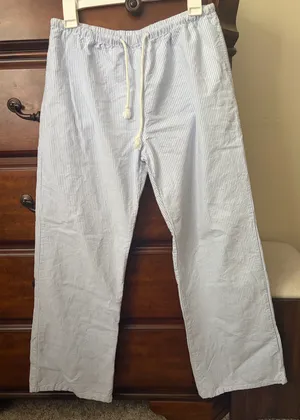 Brandy Melville John Galt Blue & White striped pants thumbnail 1