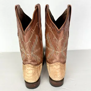 Resistol Ranch Lucchese Women's Genuine Ostrich Leg Cowboy Boots Size 7 Exotic thumbnail 5
