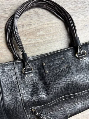 Kate Spade New York Foster Crossing Rue Satchel Black Pebbled Leather Tote Bag thumbnail 5