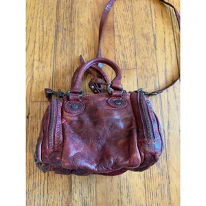 Frye Satchel Bag Womens Mini Red Leather Studded Crossbody thumbnail 10