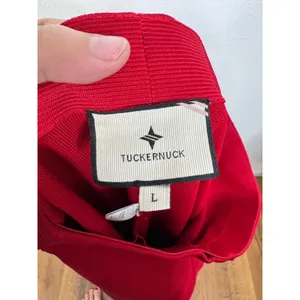 Tuckernuck‎ Womens Red Knit Pull On Flare Pants High Rise Viscose Blend Large thumbnail 3