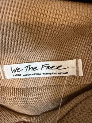 Free People Fuji‎ Thermal top in Pale Camel Size Large NWT thumbnail 5