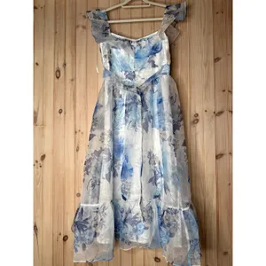 NWT Lulus Sweet Composure White Floral Organza Off-the-Shoulder Midi Dress XXL thumbnail 6