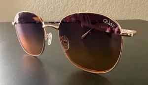 Quay Jezabell Women's Sunglasses w/ Rose Gold Frame and Brown Gradient Lens thumbnail 1