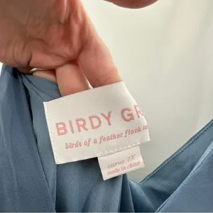 Birdy Grey Cindy Chiffon Wrap‎ Maxi Bridesmaid Dress in Twilight Sz 2X NEW thumbnail 8
