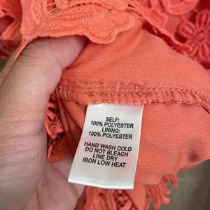 Lulus‎ Love Poem bright coral orange lace mini dress, size S, NWT thumbnail 8