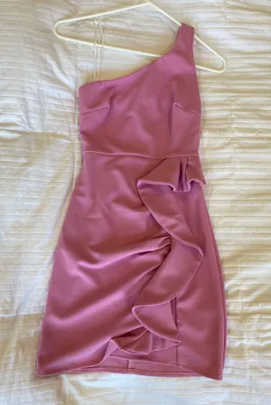 Hello Molly Pink One Shoulder Dress thumbnail 2