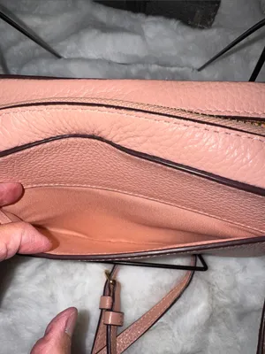 Coach Pebbled Leather Crossbody in Blush Pink thumbnail 5