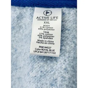 Active‎ Life Women's Long Hoodie Coat XXL Blue Fleece Lined Pockets Open Front thumbnail 4