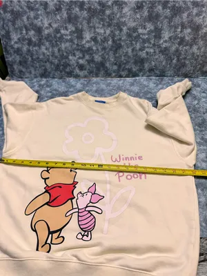 Disney Cream Winnie the Pooh & Piglet Crewneck Sweatshirt XXS thumbnail 4