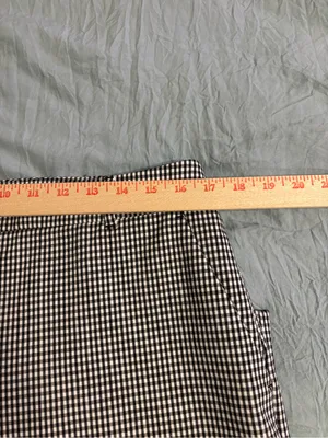 White House Black Market WHBM Black White Gingham Ankle Pants Size 12 thumbnail 4
