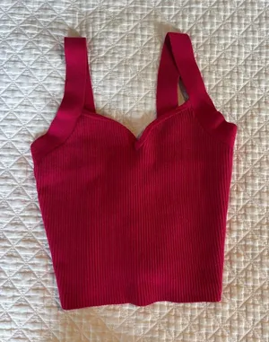 Abercrombie Ribbed Knit Sweetheart Tank Top thumbnail 1