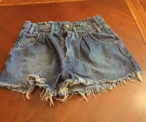 Women’s Free People Blue Jean Cut Off Shorts NO Belt Size S thumbnail 1