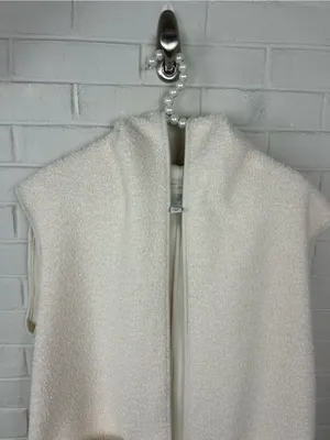 Joie Cream Sherpa Teddy Knit Hooded Long Line Vest Size M thumbnail 3