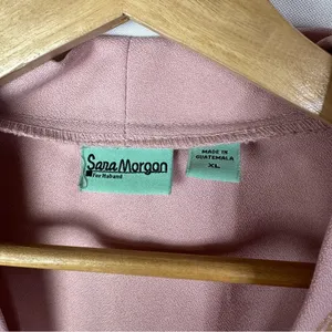 Vintage Sara‎ Morgan Light Pink Beaded Blazer Jacket XL thumbnail 5