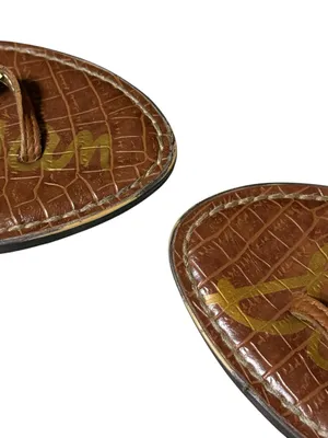 Sam Edelman Greta Brown Leather Thong Slingback Sandals Women's Size 9 thumbnail 7