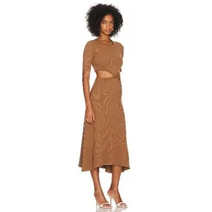 ✨Citizens of Humanity Brown Nicola Midi Light Brown Sz Small Dress✨ thumbnail 2