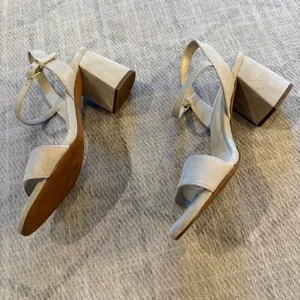 Cole Haan Cream Leather Ankle Strap Block Heel Sandals Size 7 thumbnail 8