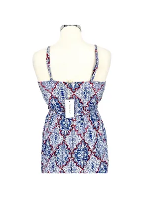 Sim & Sam Printed Summer Maxi Dress Blue Size Small NWT Boho Resortwear thumbnail 8