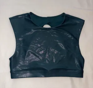 Alo Yoga Super Shine Flash Padded Green Sports Bra thumbnail 1