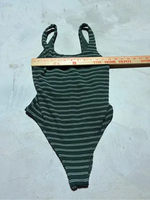 Abercrombie & fitch Green Striped One-Piece Swimsuit small thumbnail 3