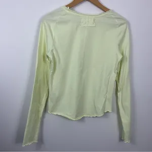 We The Free Lettuce Trim Long Sleeve Shirt Womens Large thumbnail 3