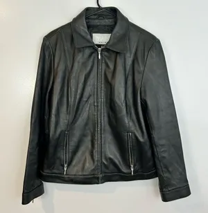 Wilsons Leather Maxima Insulated Zip Up Moto Jacket Size Large thumbnail 1