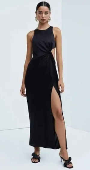 FOR LOVE & LEMONS Taliah Maxi Dress in Black Size Large thumbnail 1