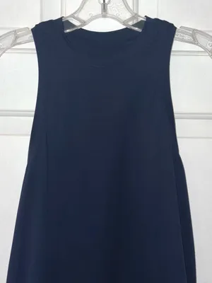 LuluLemon Navy High Round Neck Sleeveless A-Line Tank Top thumbnail 2