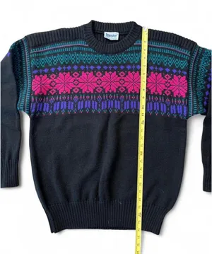 Vintage 70s Meister Wool Sweater Black Size M thumbnail 4