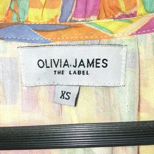 Olivia James The Label Tinsley Tiered Ruffle Hem Mini Dress In South Beach XS thumbnail 5