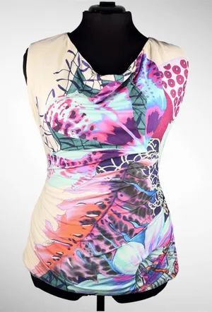 Women’s Roberto Cavalli Multicolored Blouse Size 46 (US 10) thumbnail 1