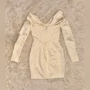 NWOT House Of CB 'Arista' Ivory Satin Corset Mini Dress sz XS thumbnail 7