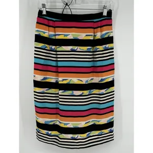 Vtg Rickie Freeman/Teri Jon 2 Pc. Coordinated Stripped Linen Top & Silk Skirt 8 thumbnail 6