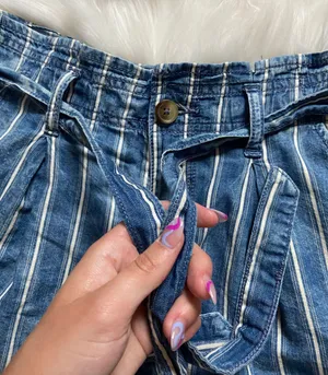 american eagle striped denim shorts thumbnail 5