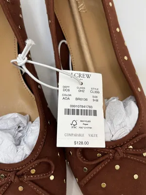 J.Crew Faux-suede studded ballet flats thumbnail 2