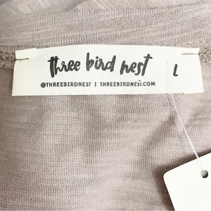 NWT Three Bird Nest Mocha Long Duster Cardigan Size Large 100% Cotton Open Front thumbnail 12