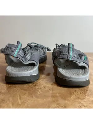 KEEN Whisper Sandals Women's 11 Gray Peacock Green Waterproof Hiking Water thumbnail 5