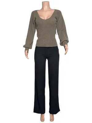 REFORMATION Hart Cashmere Sweater, Cocoa, Medium thumbnail 9