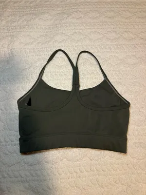 Amazon Olive Green Racerback Sports Bra Small thumbnail 3