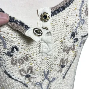 FREE PEOPLE Women’s Y2K Wool Blend Embroidered Hooded Sweater Tunic thumbnail 3