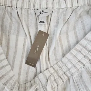 J.Crew Soleil pant in striped linen Size L thumbnail 7