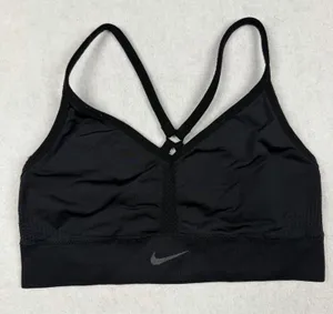 Nike Indy Seamless Sports Bra Women’s Medium Black Dri-FIT Strappy Light Support thumbnail 1