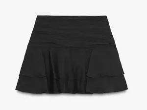 ZARA Ruffle Skort Black thumbnail 1
