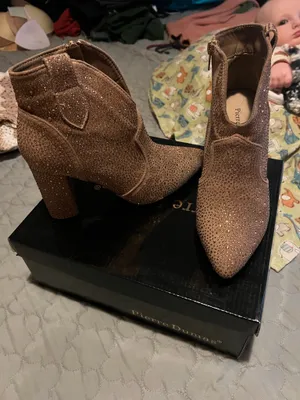 Rhinestone ankle boots Gold Size 7.5 thumbnail 2
