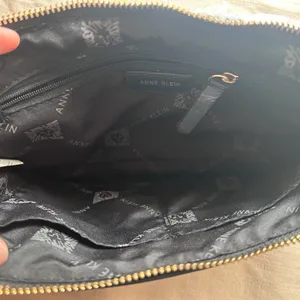 Anne Klein Purse Black Faux Leather thumbnail 6