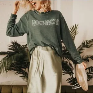 Rochacha Green Cord Pullover Sweatshirt Women’s Large thumbnail 1