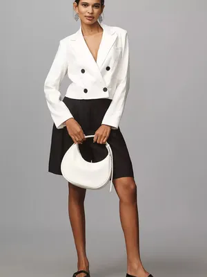 Anthropologie Maeve Linen Cropped Blazer Womens Size S thumbnail 4