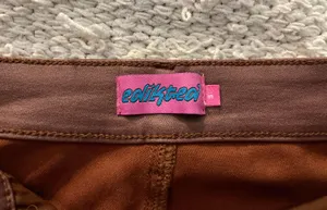 Edikted Faux Leather Flare Pants thumbnail 5